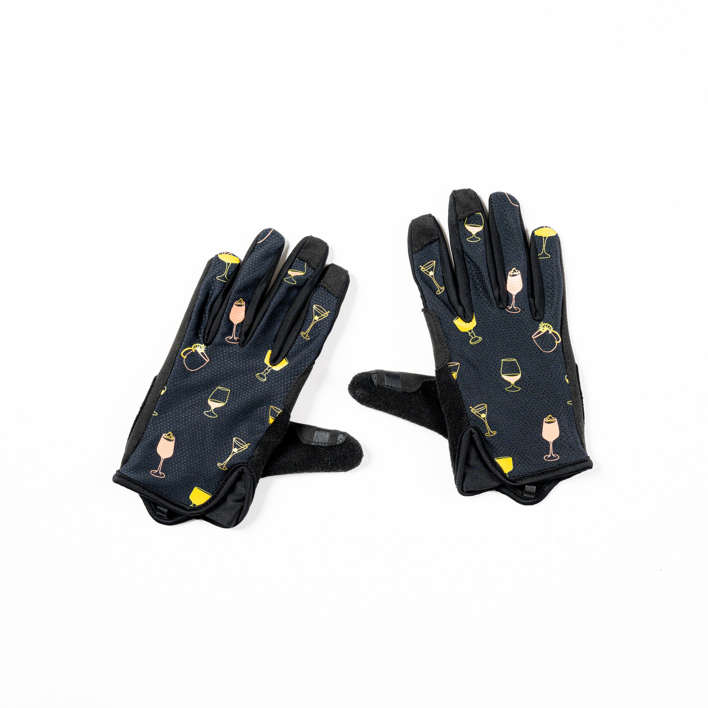 New Black x Gold Louis Gloves with Strap - MX | MTB | Street