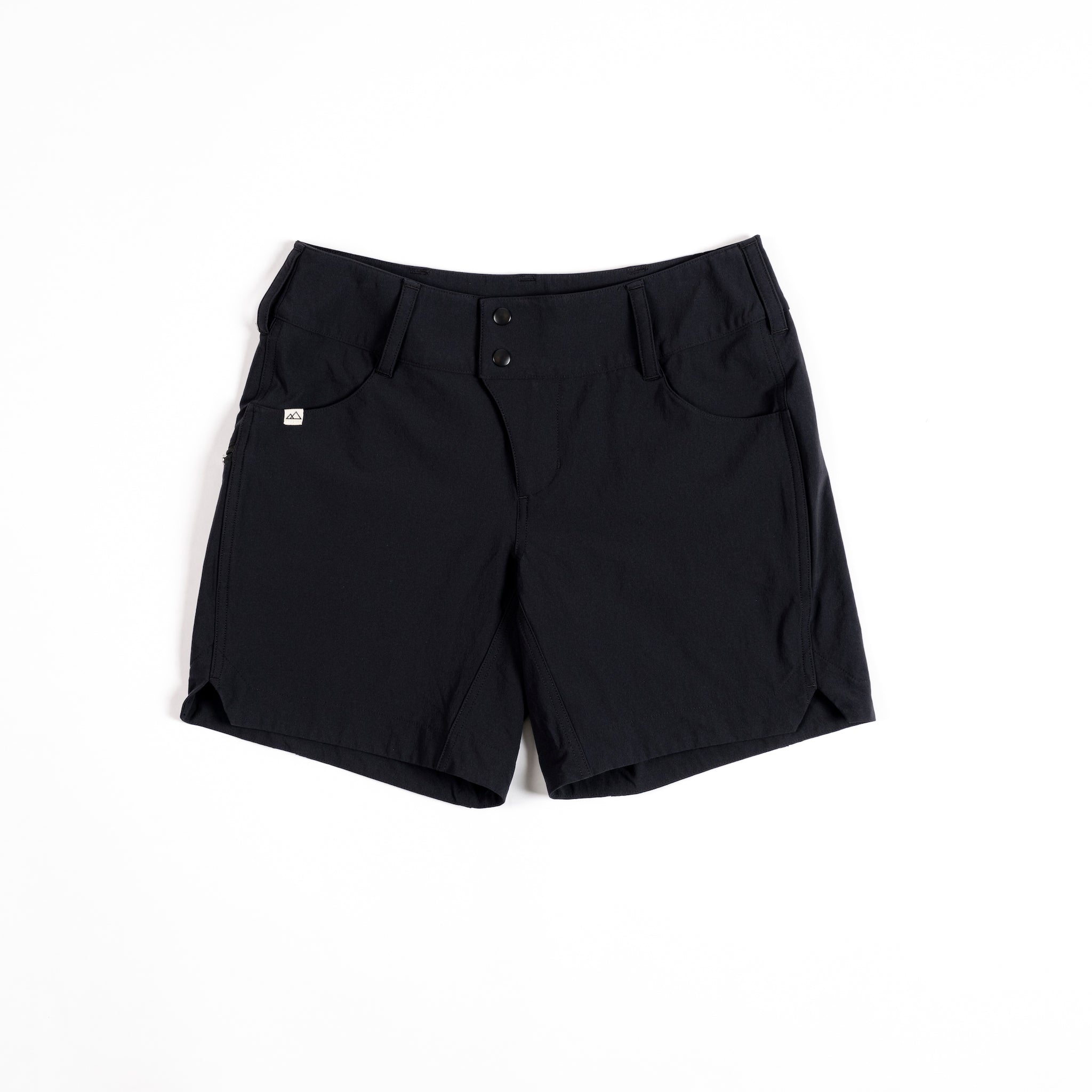 [Black] Freda 7" Bike Short Black Flatlay