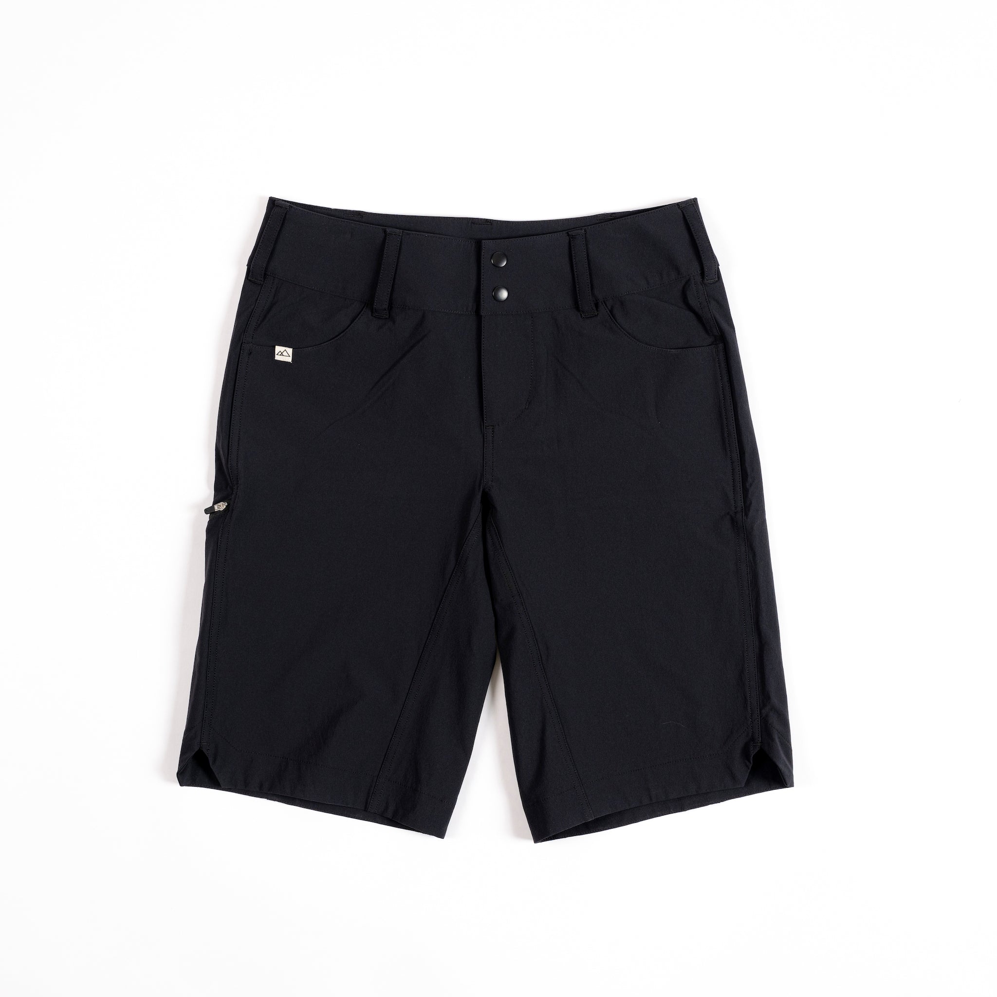 [Black] Freel Bike Short Black Flatlay