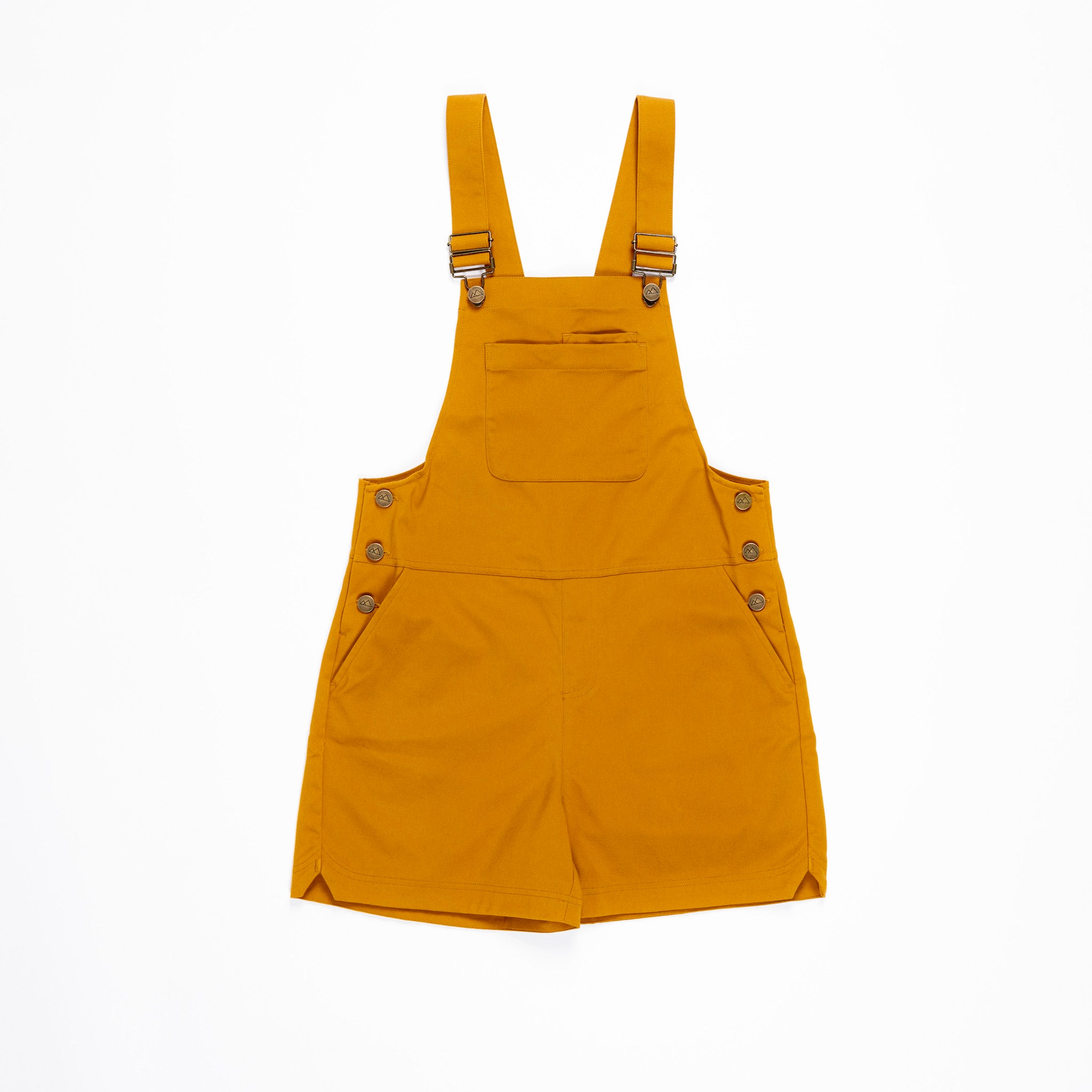 [Ochre] Eeva Short Overalls Ochre Flatlay