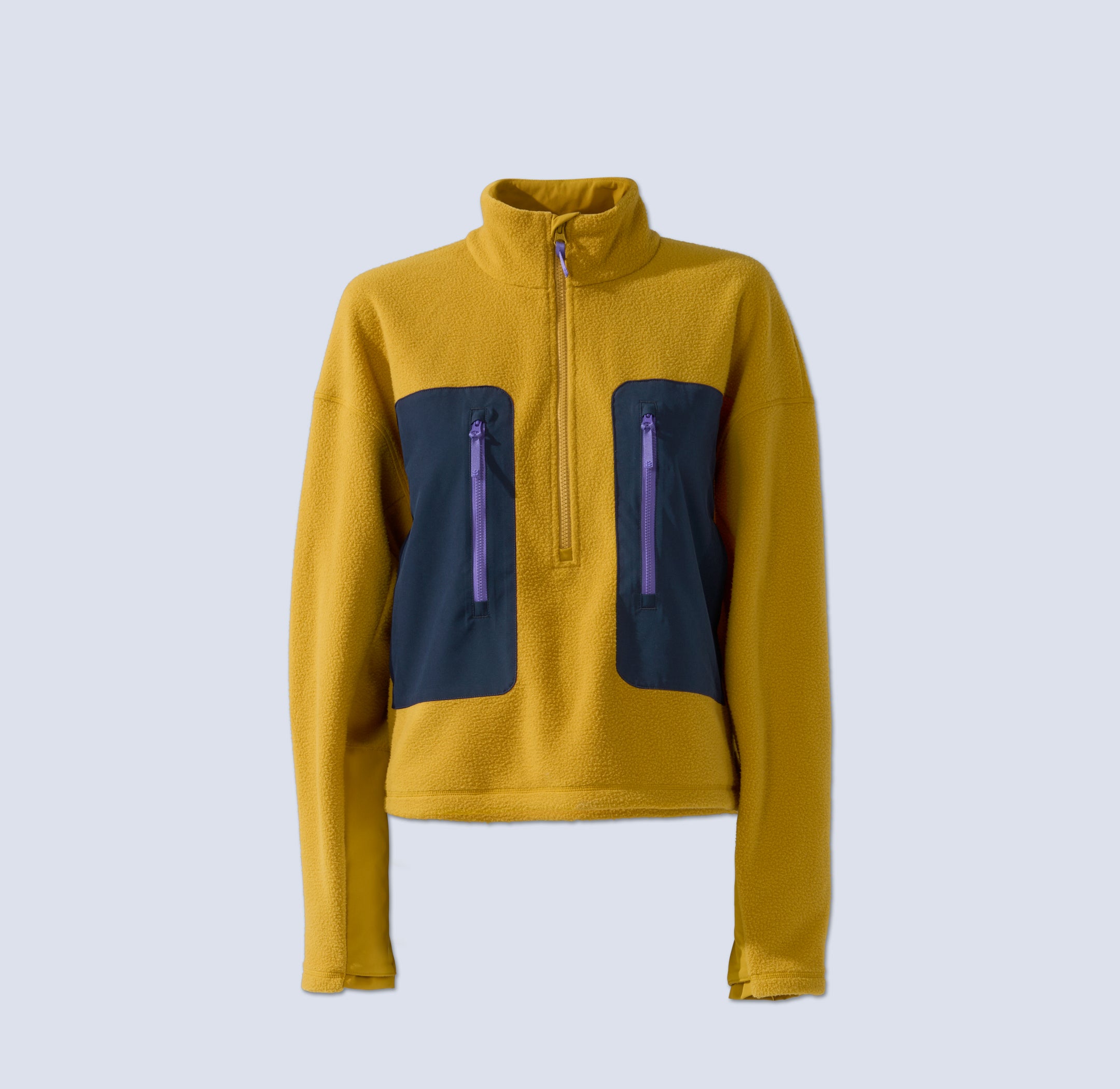 [Saffron] Danner 3/4 Zip saffron yellow flatlay