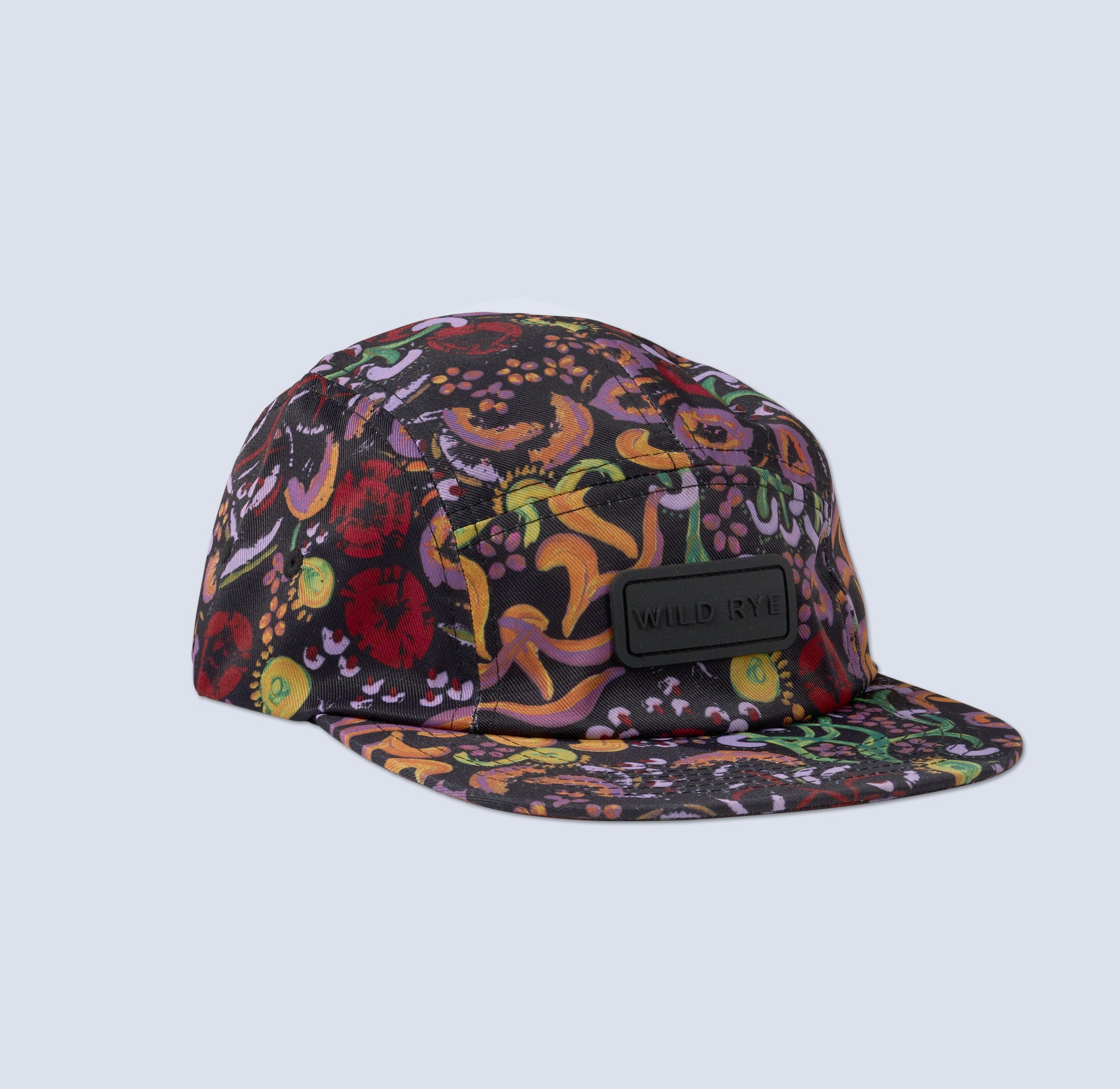 [Understory] Black baseball hat with colorful deep sea inspired print