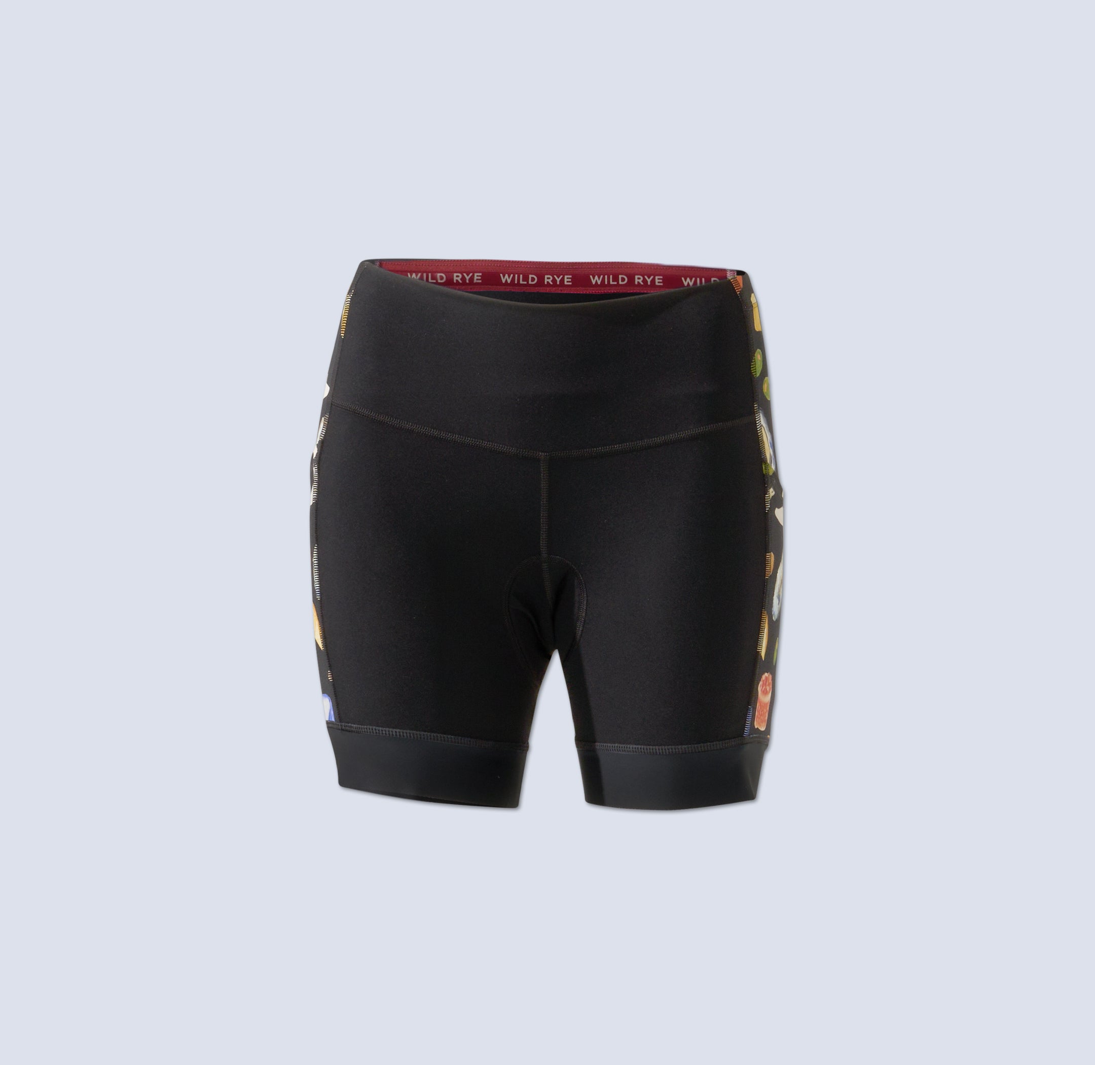 [Black Spuntini Blocked] Eleanor Chammy Black with blocked panels on sides flatlay