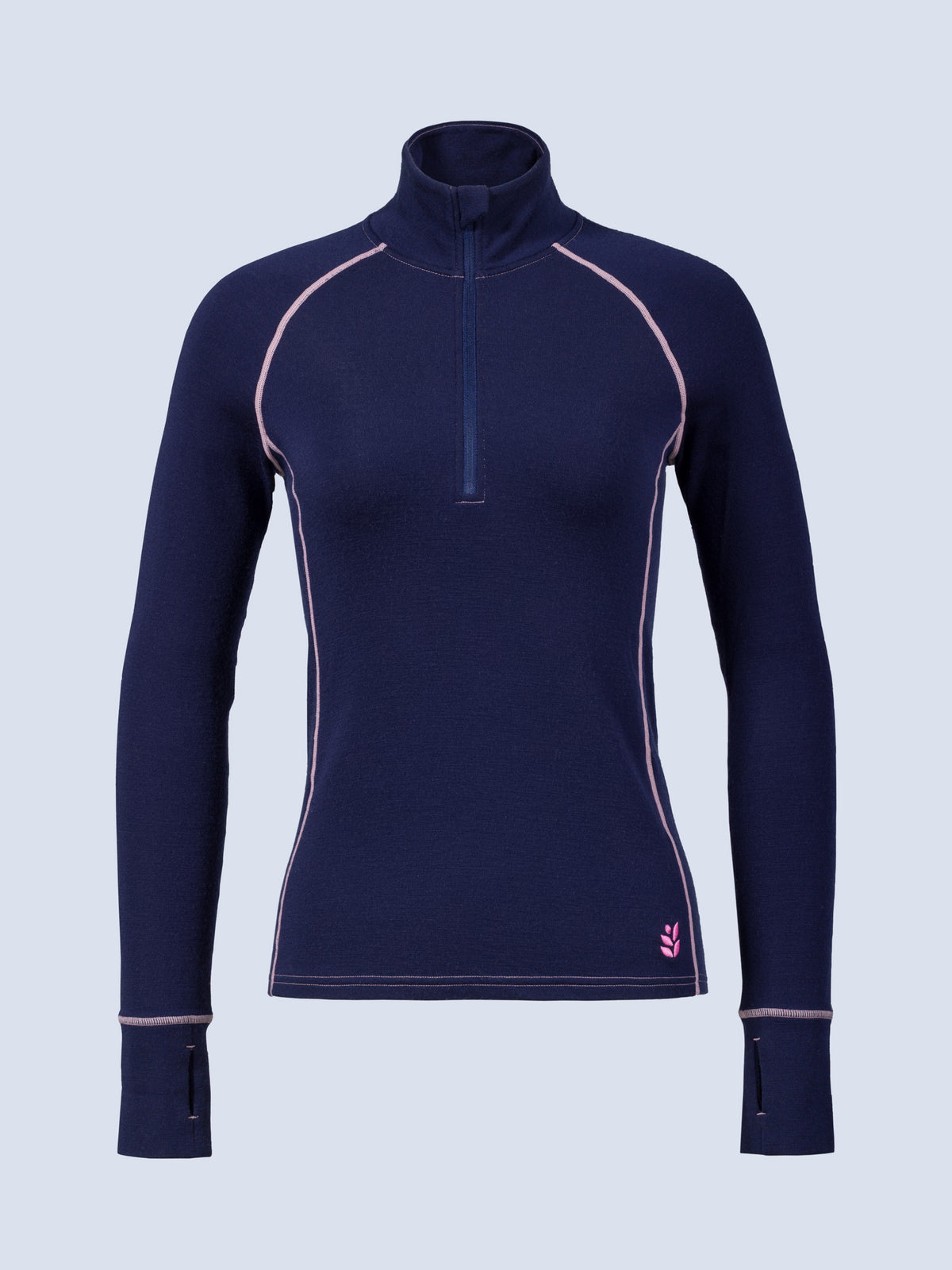[Abyss] Bassett Half Zip – flat lay, front