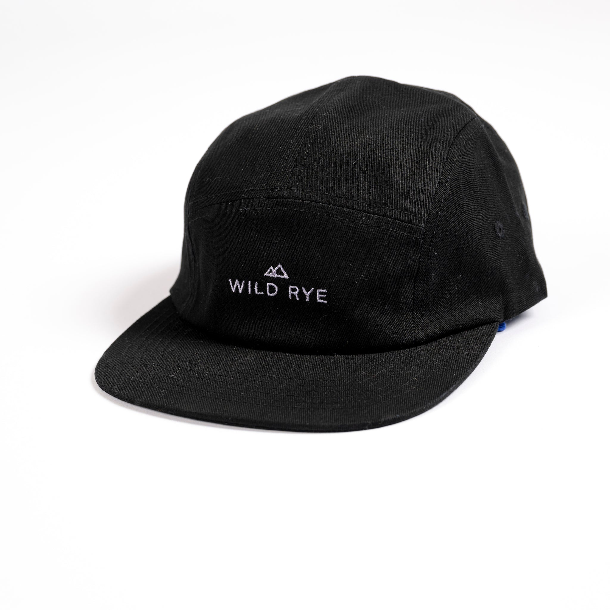 [Black] Edith Brim Hat Canvas Black Flatlay