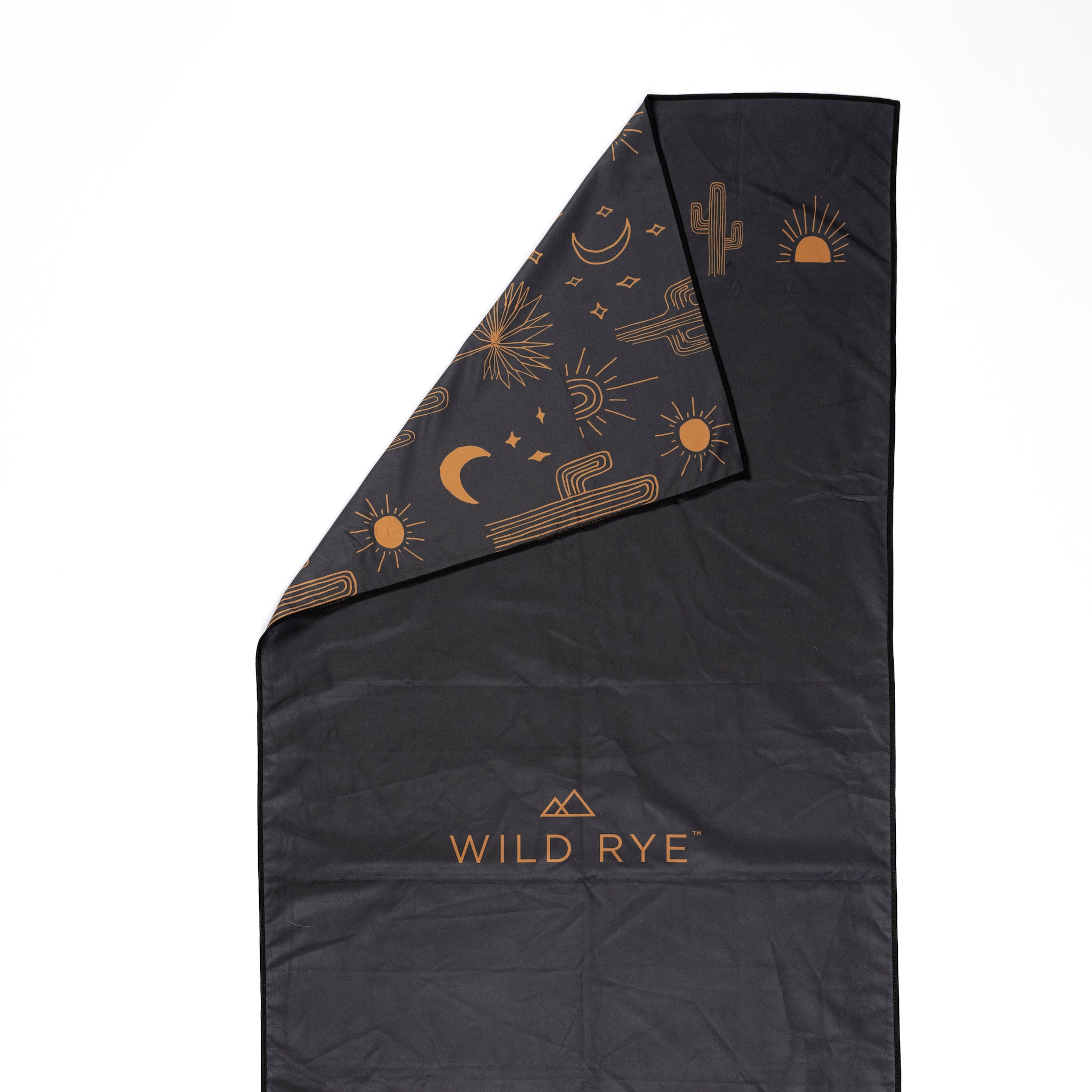 [Desert Dream-Black] Wild Rye Camp Towel Desert Dream-Black Flatlay