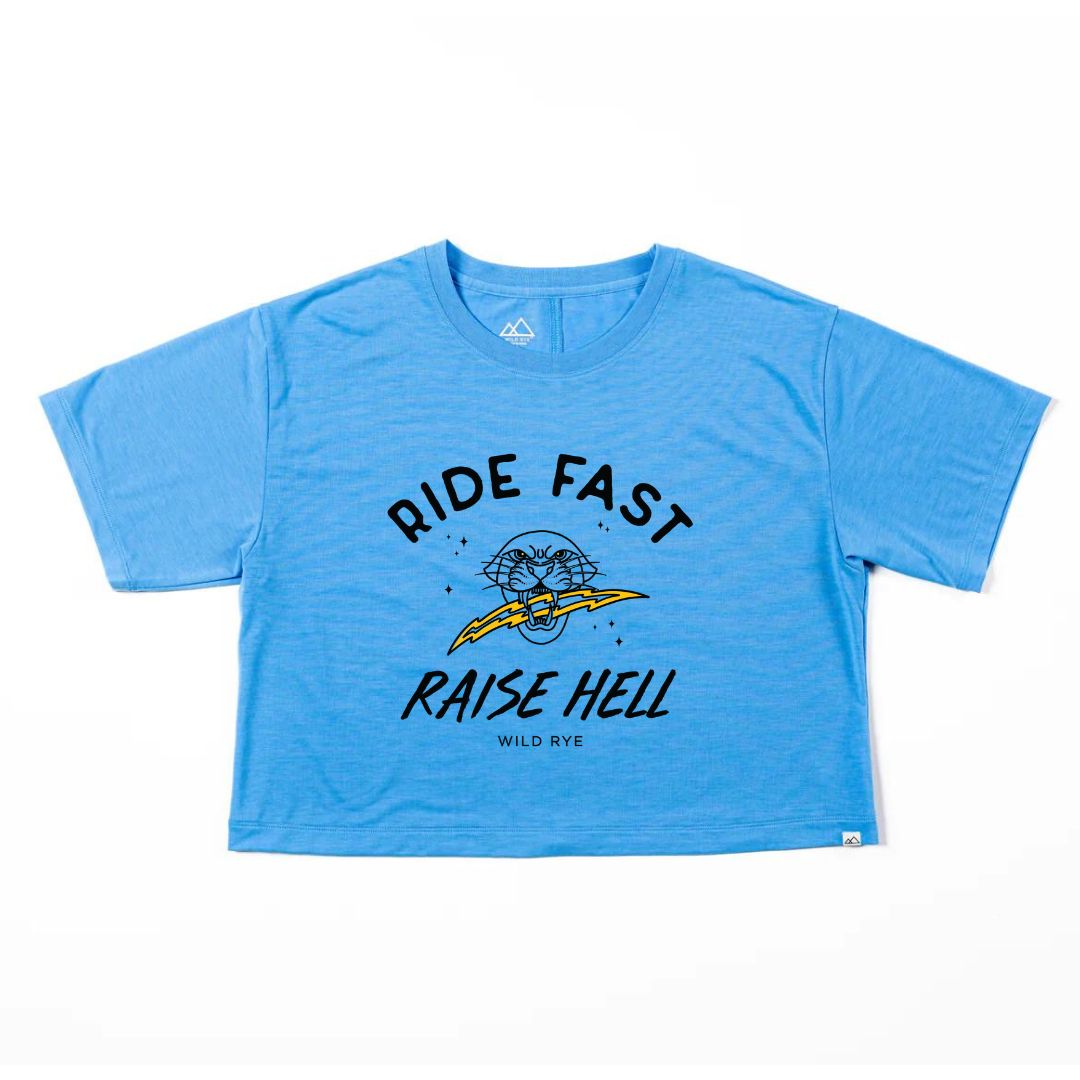 [RFRH Sky] Blue "Ride Fast Raise Hell" T-Shirt