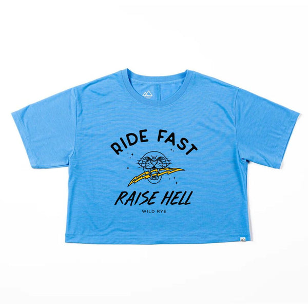 Blue "Ride Fast Raise Hell" T-Shirt