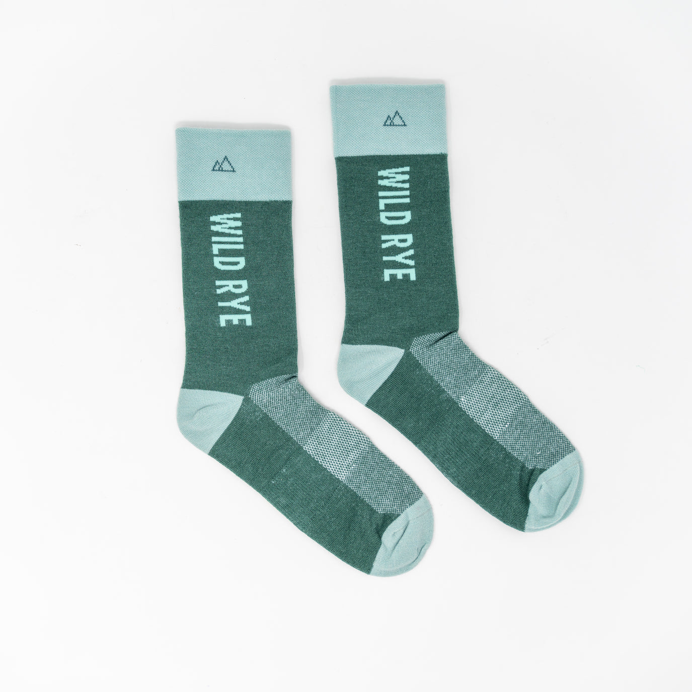 [Slate Green-Mist] Wild Rye Bike Sock Slate Green Mist Flatlay