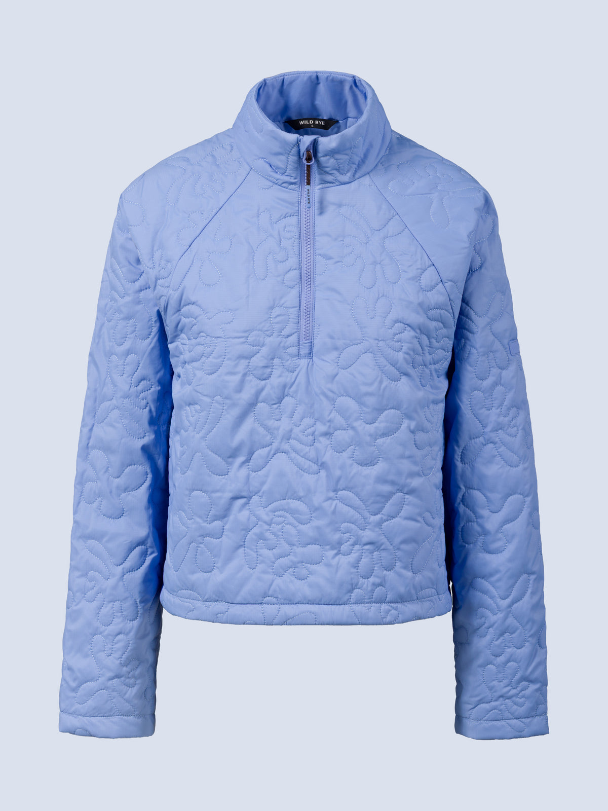 [Breeze Reef] Payette Pullover – quilted quarter-zip pullover, product-only front view