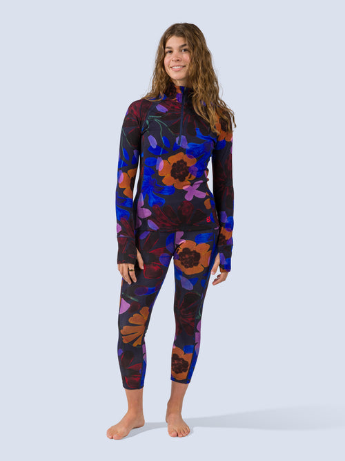[Nightflora] Bassett Legging – full-body front view, worn with matching Half-Zip