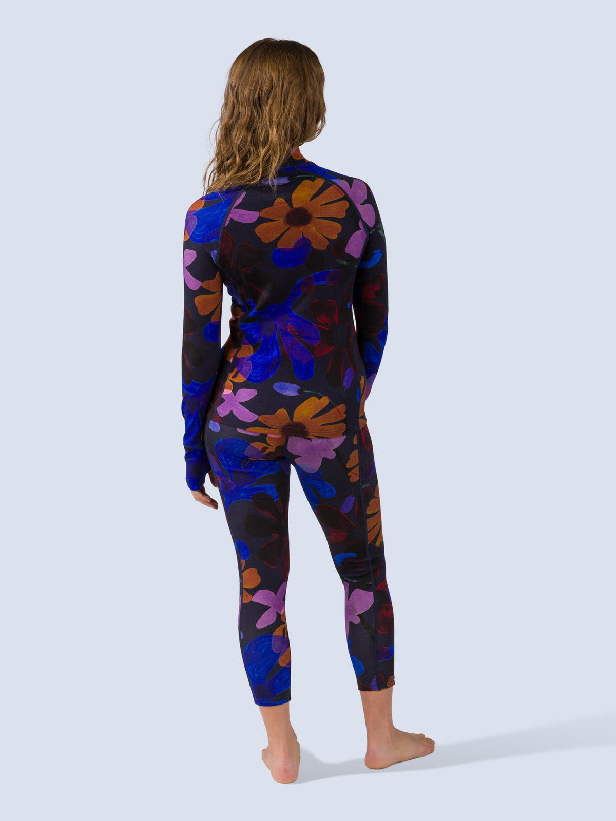 [Nightflora] Bassett Legging – full-body back view, worn with matching Half-Zip