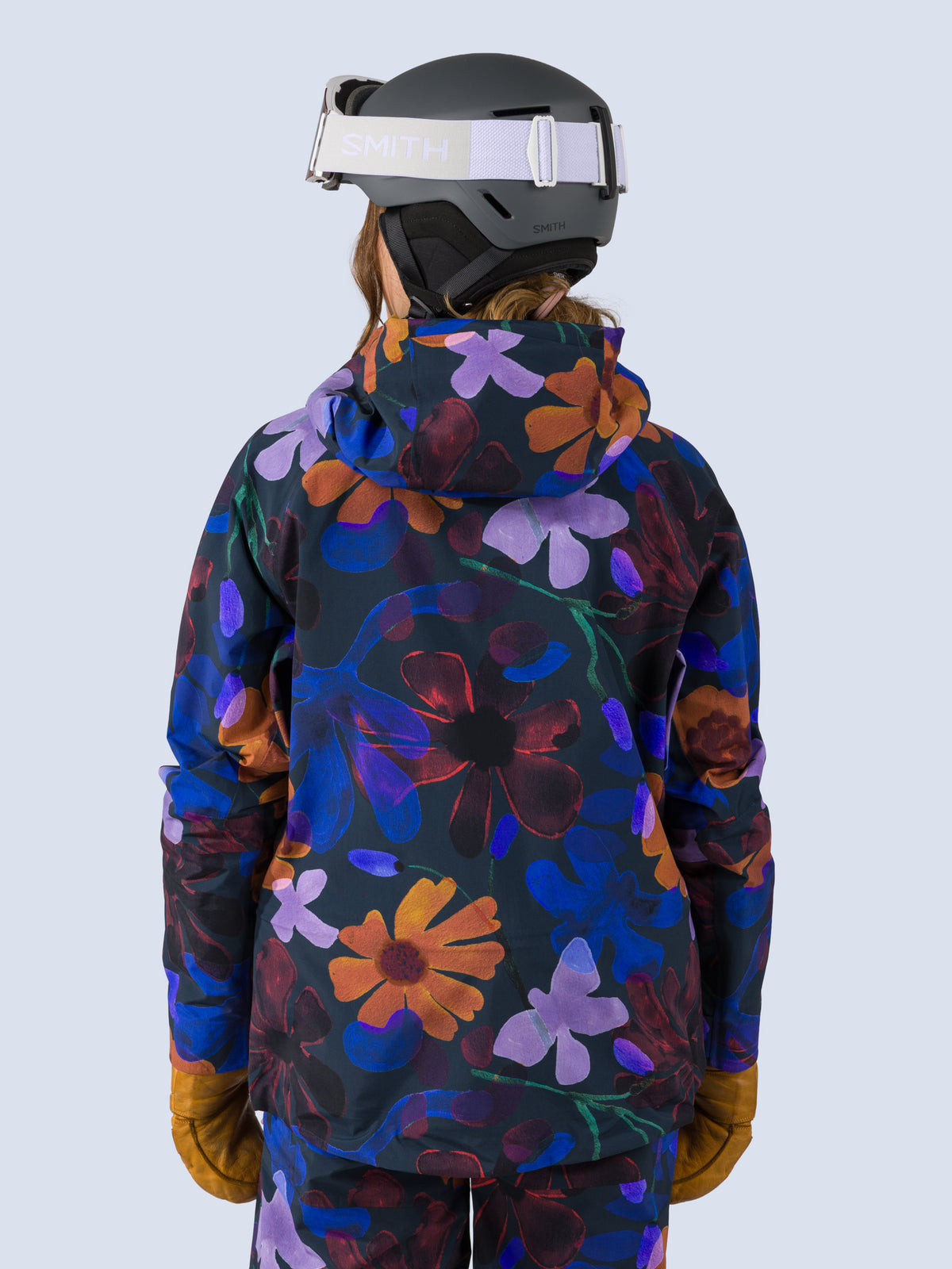 [Nightflora] Butterfield 3L Jacket in nightflora floral print, on model back crop view