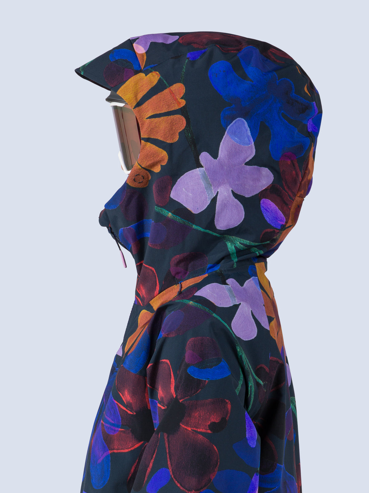 [Nightflora] Butterfield 3L Jacket in nightflora floral print, hood detail