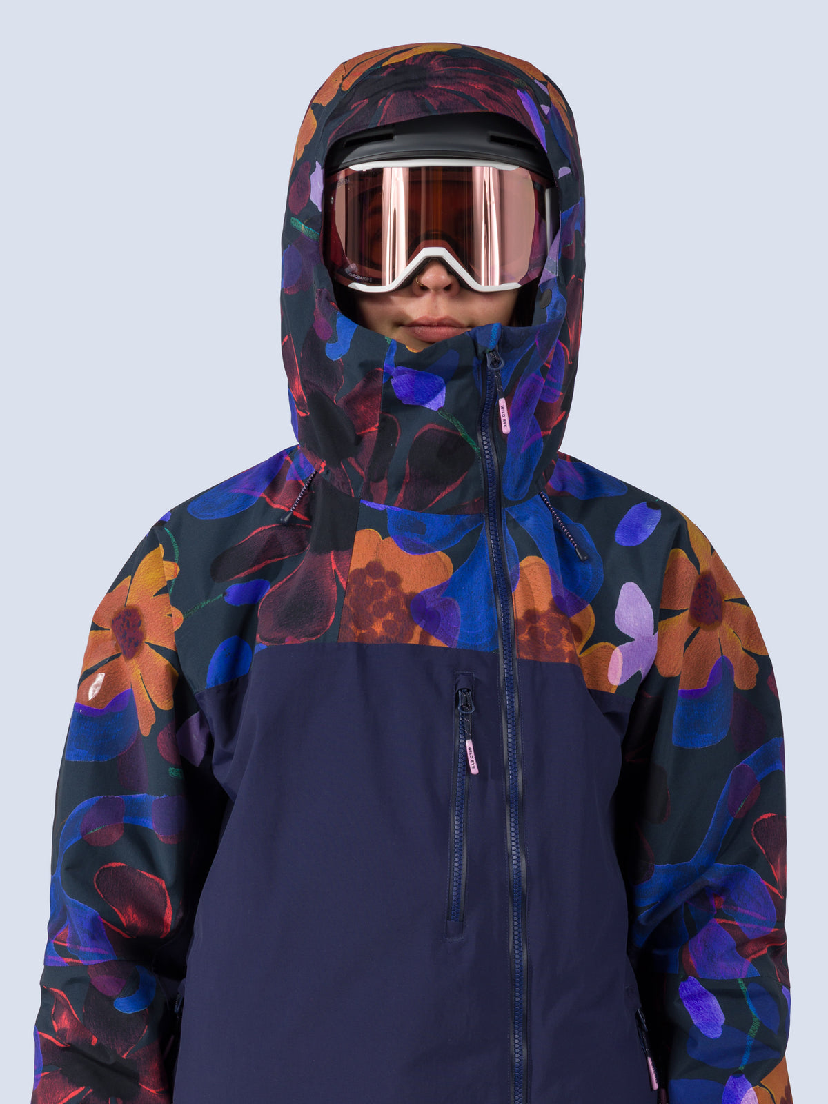[Nightflora] Roundhouse 2L Insulated Jacket in nightflora floral print, helmet-compatible hood detail