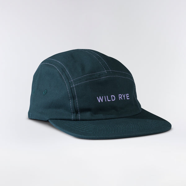 [Pine] Forest Green Hat with Lavender Wild Rye logo 