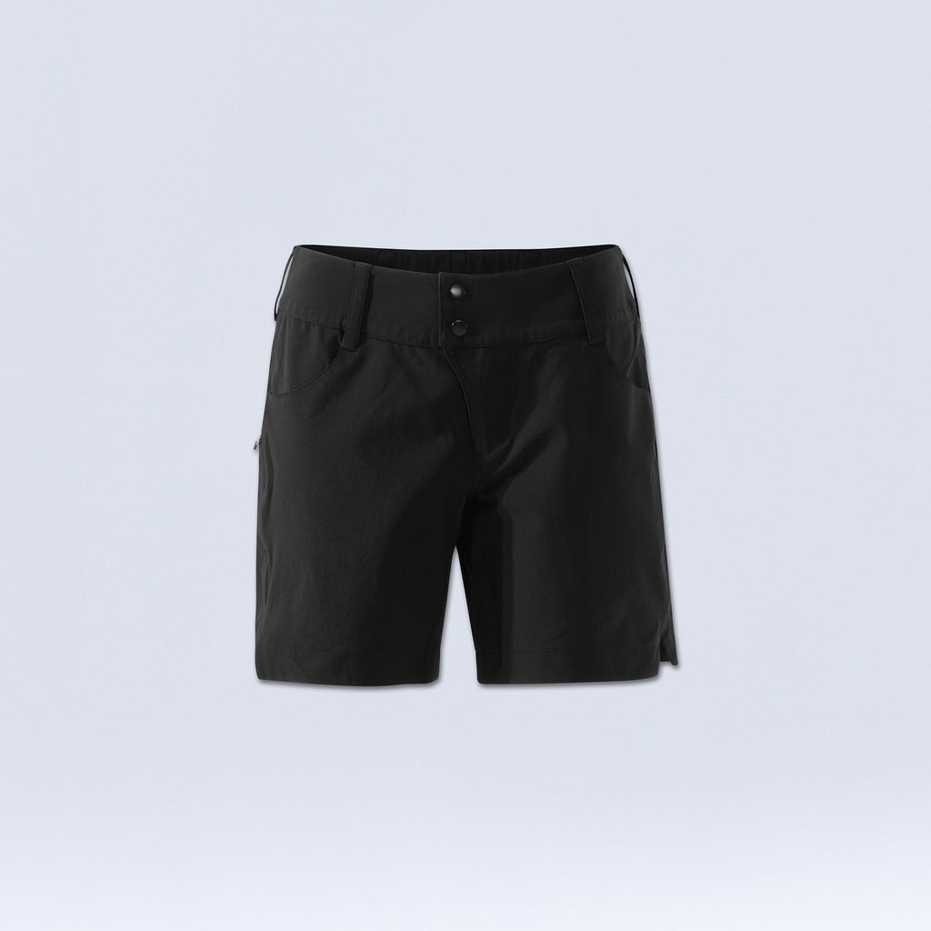 [Black] Freda 7" Bike Short in black, flatlay