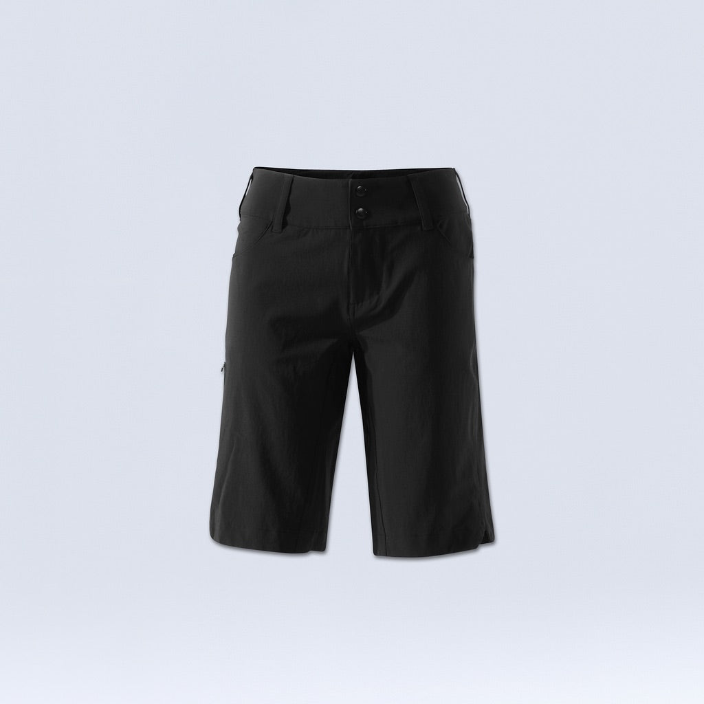 [Black] Freel Bike Short Black Flatlay