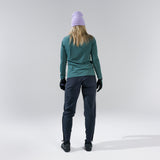 Black softshell pant full body back view