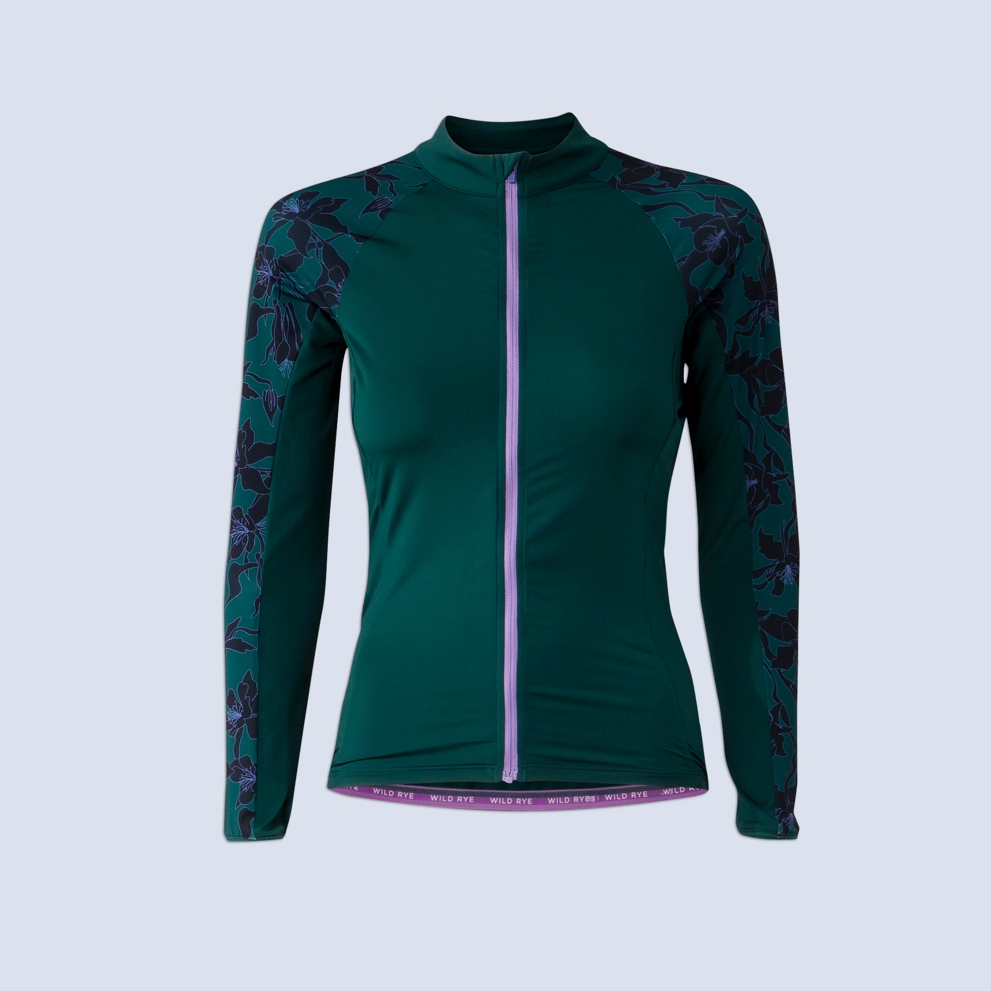 [Spruce Aquila Bloom] Gem longsleeve jersey in spruce aquila bloom, flatlay