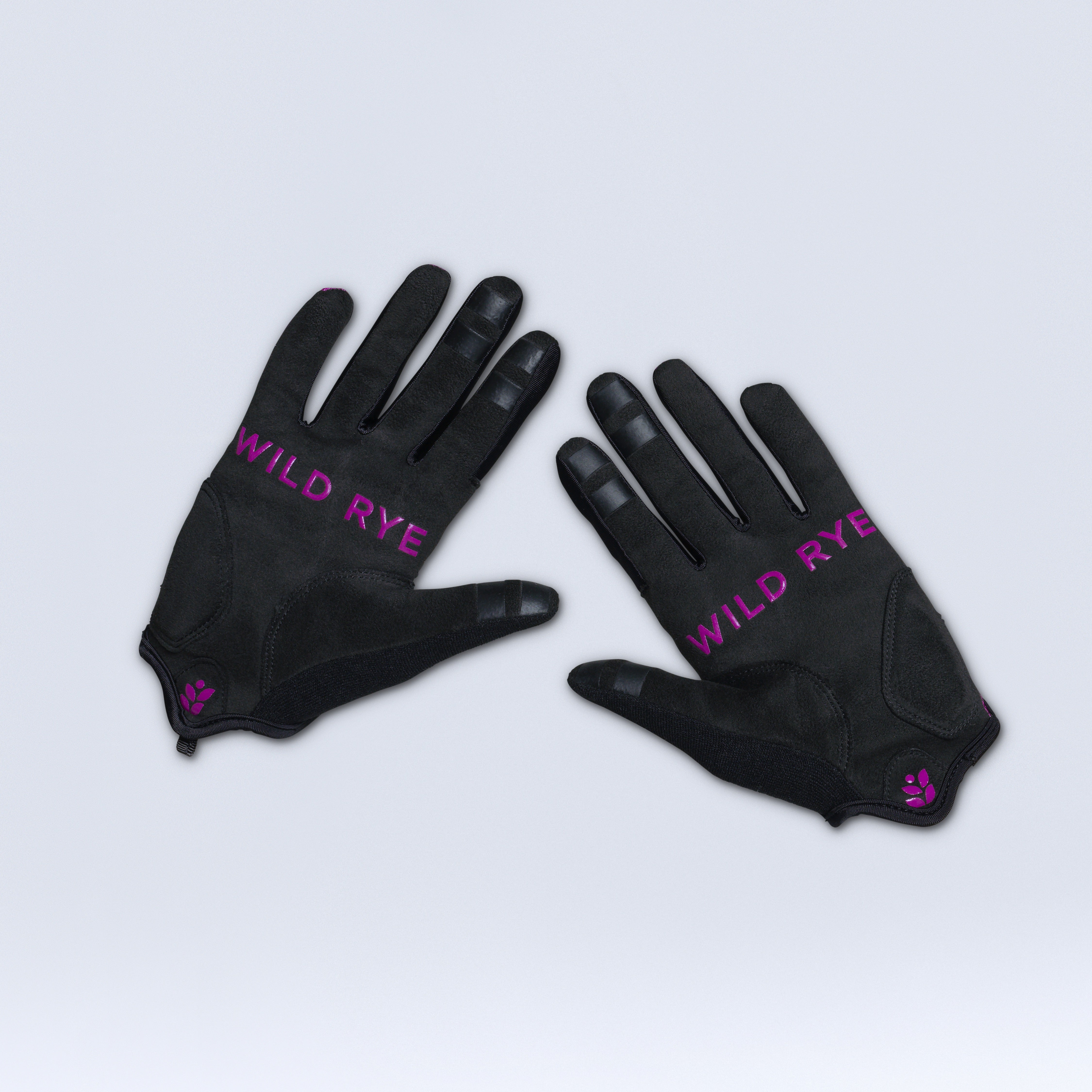 [Aster] Magenta pink bike gloves, palm view