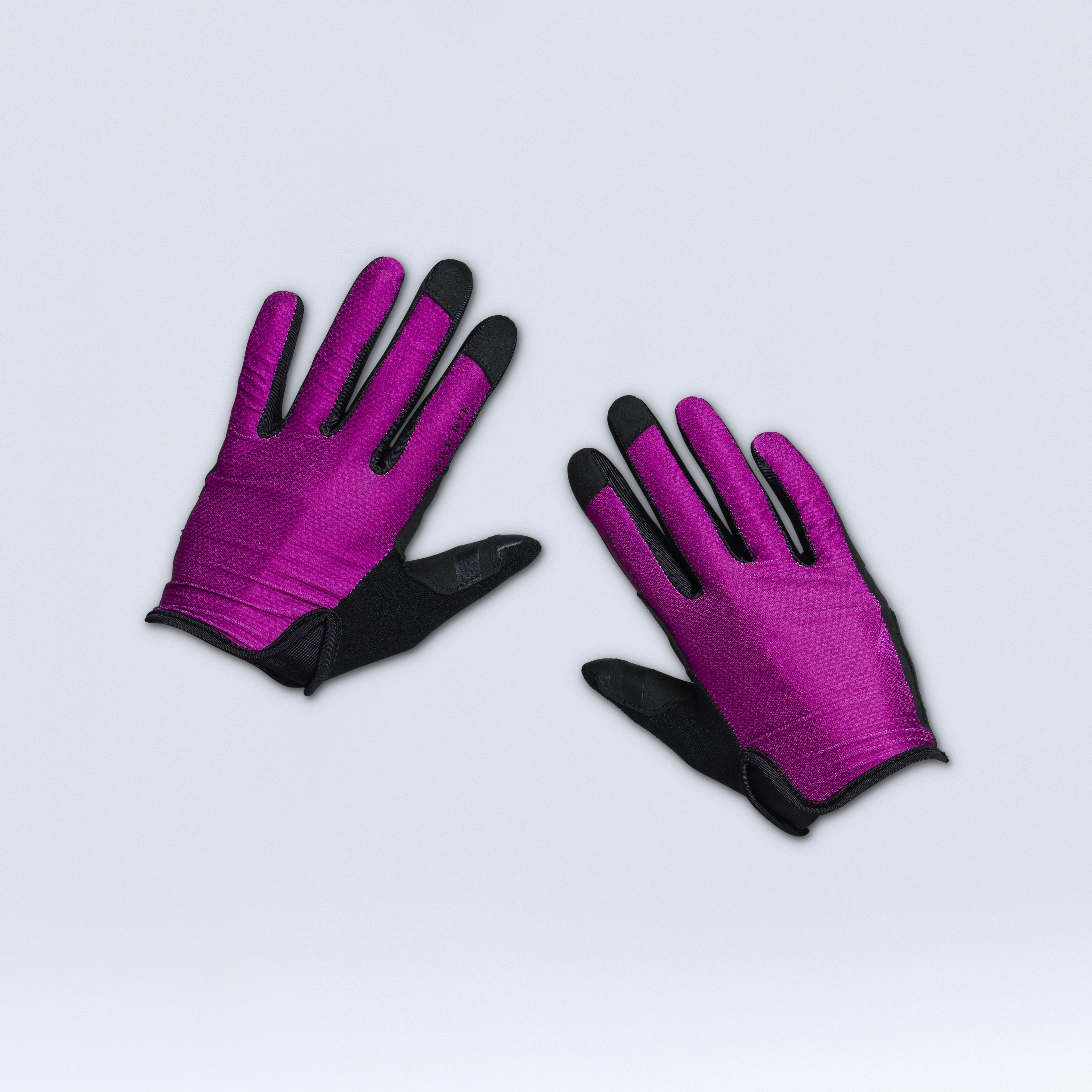 [Aster] Magenta pink bike gloves, top view