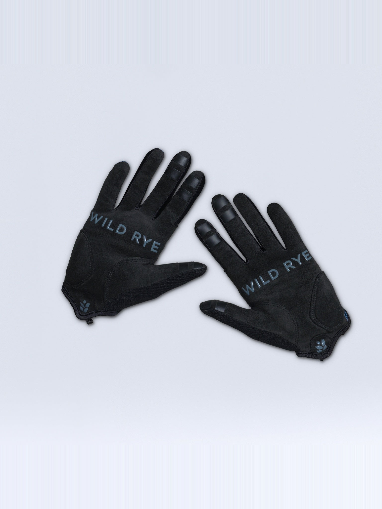 [Cloud Camo] Blue bike gloves, palm view