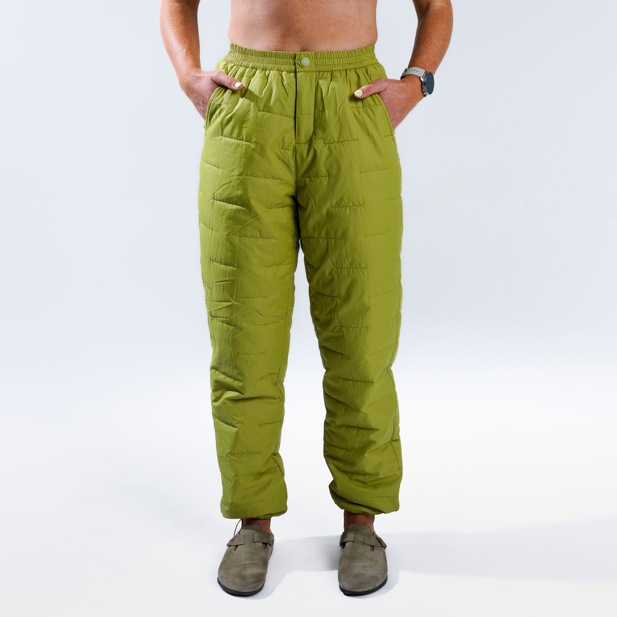 [Caper] Green insulated pant front cropped view