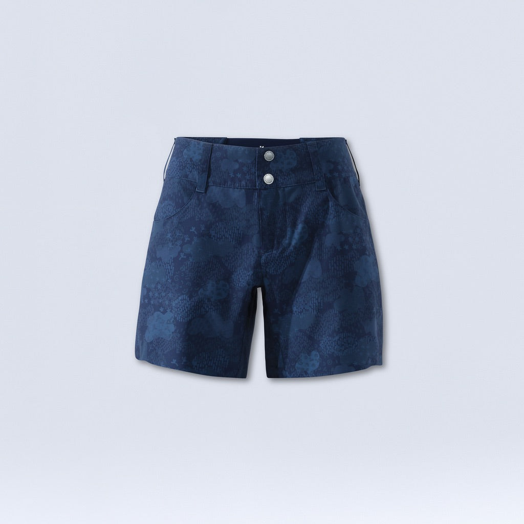 [Cloud Camo] Cloud Camo print Rita 6" bike short laydown