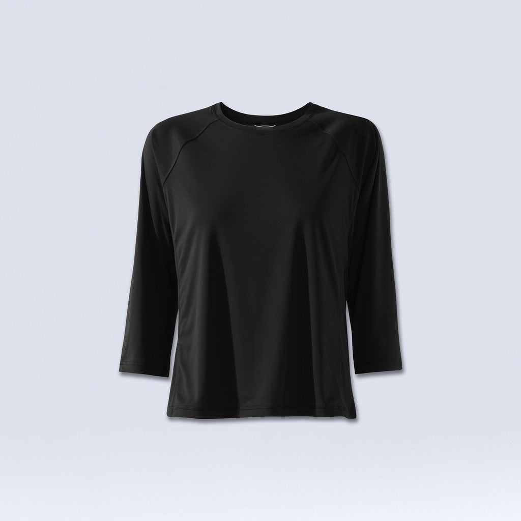 [Black] Sloane 3/4 MTB Jersey Black Layflat