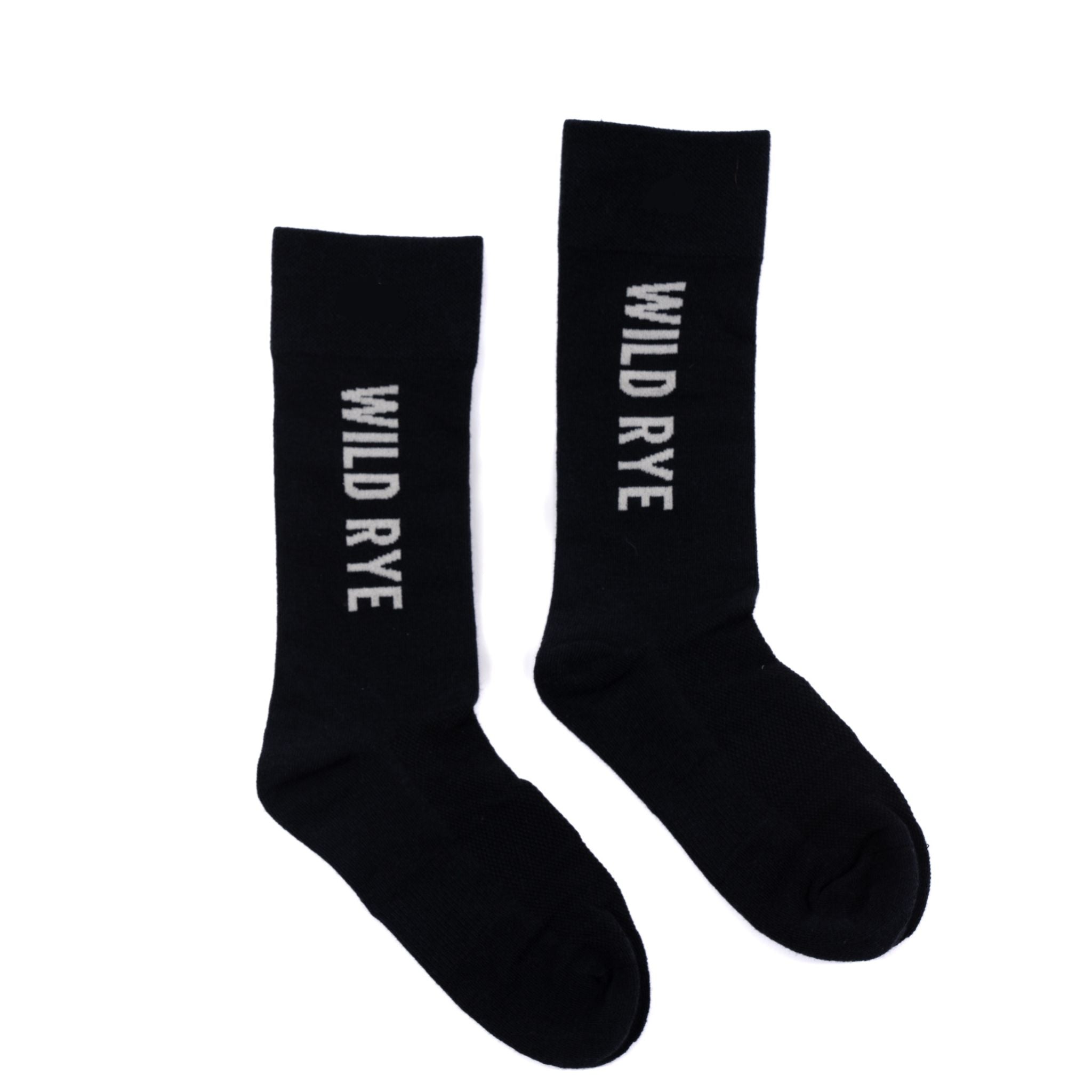 [Black] Black Wild Rye bike socks