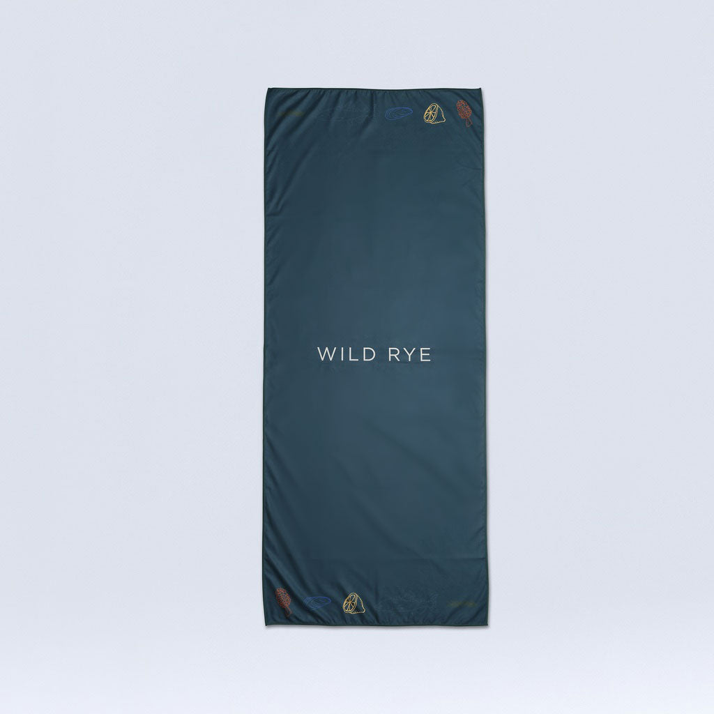 [Antipasto] Wild Rye camp towel with antipasto charcuterie print, back side