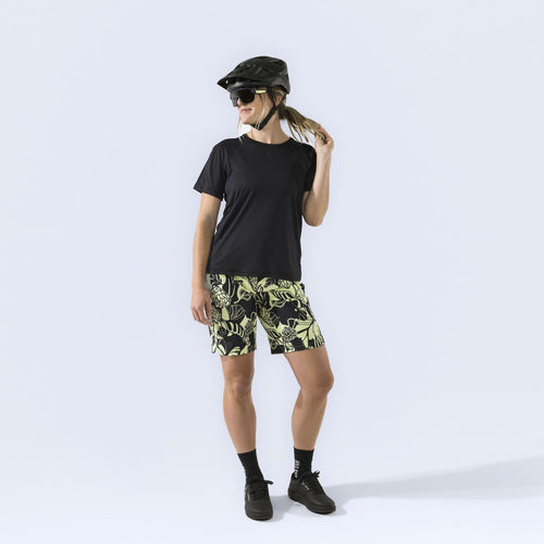 [Matcha Morchella] Matcha Morchella printed bike short front full body