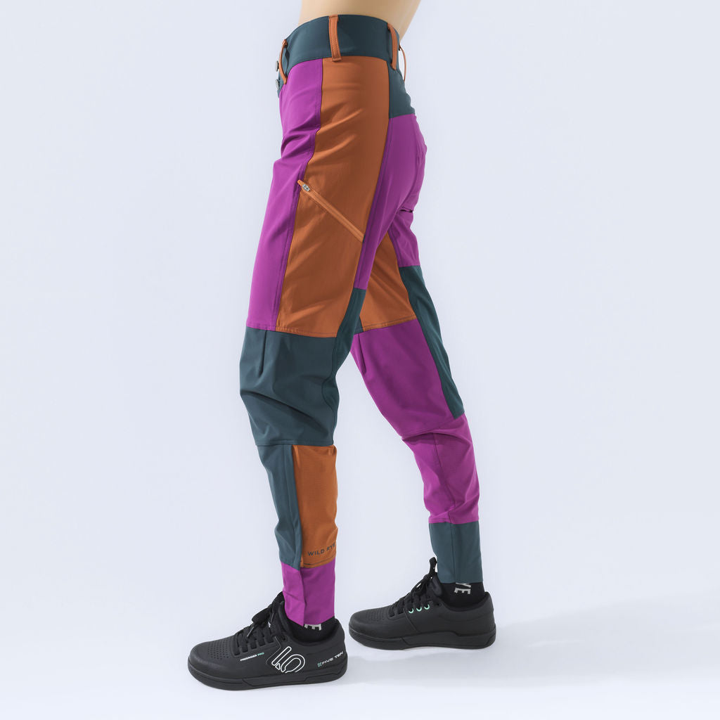 [Aster Blocked] Freyah Pant pink and green colorblock side view 2