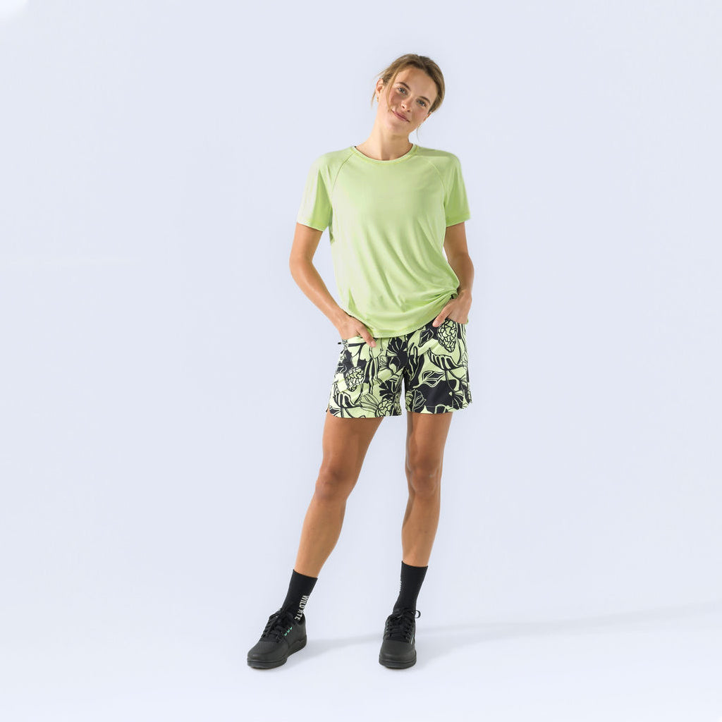 [Matcha Morchella] Matcha Morchella print Rita 6" bike short full body