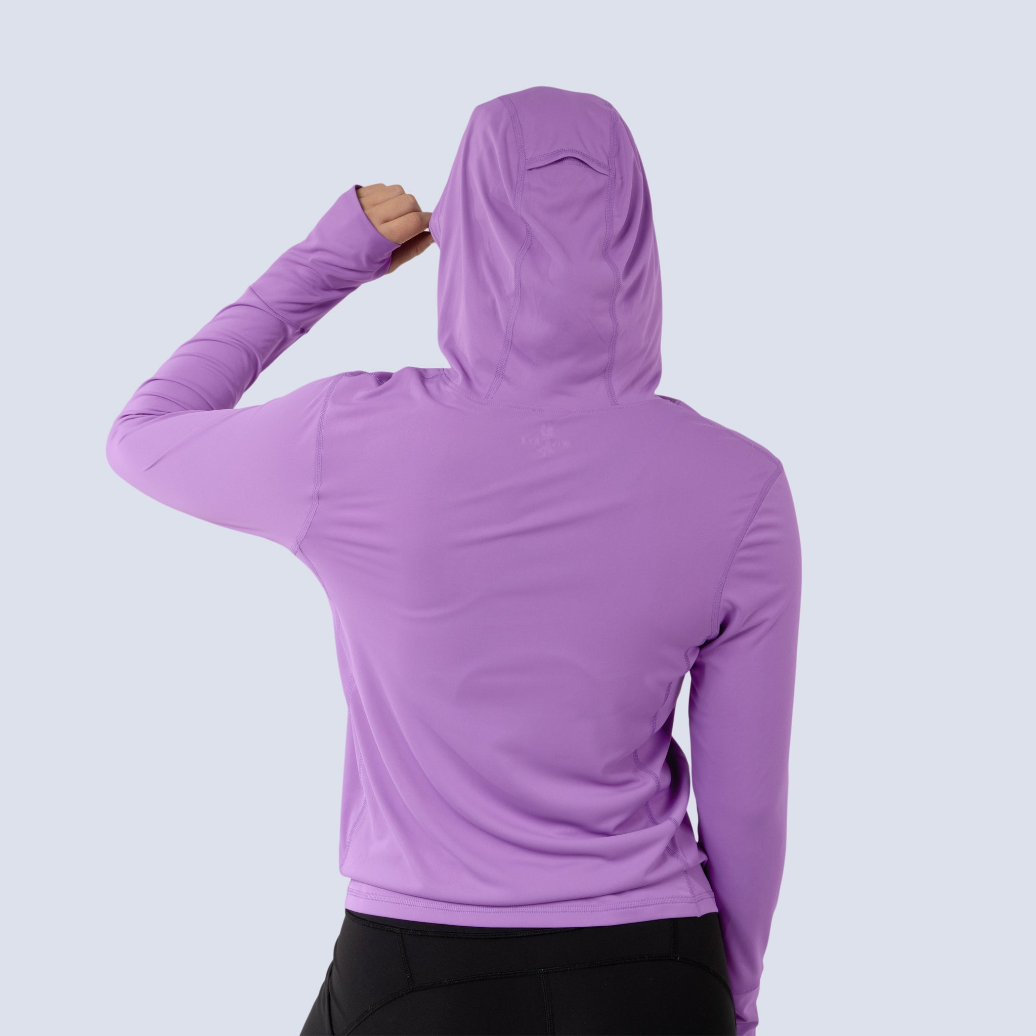 [Amethyst] Sawyer sunshirt amethyst on model back crop view