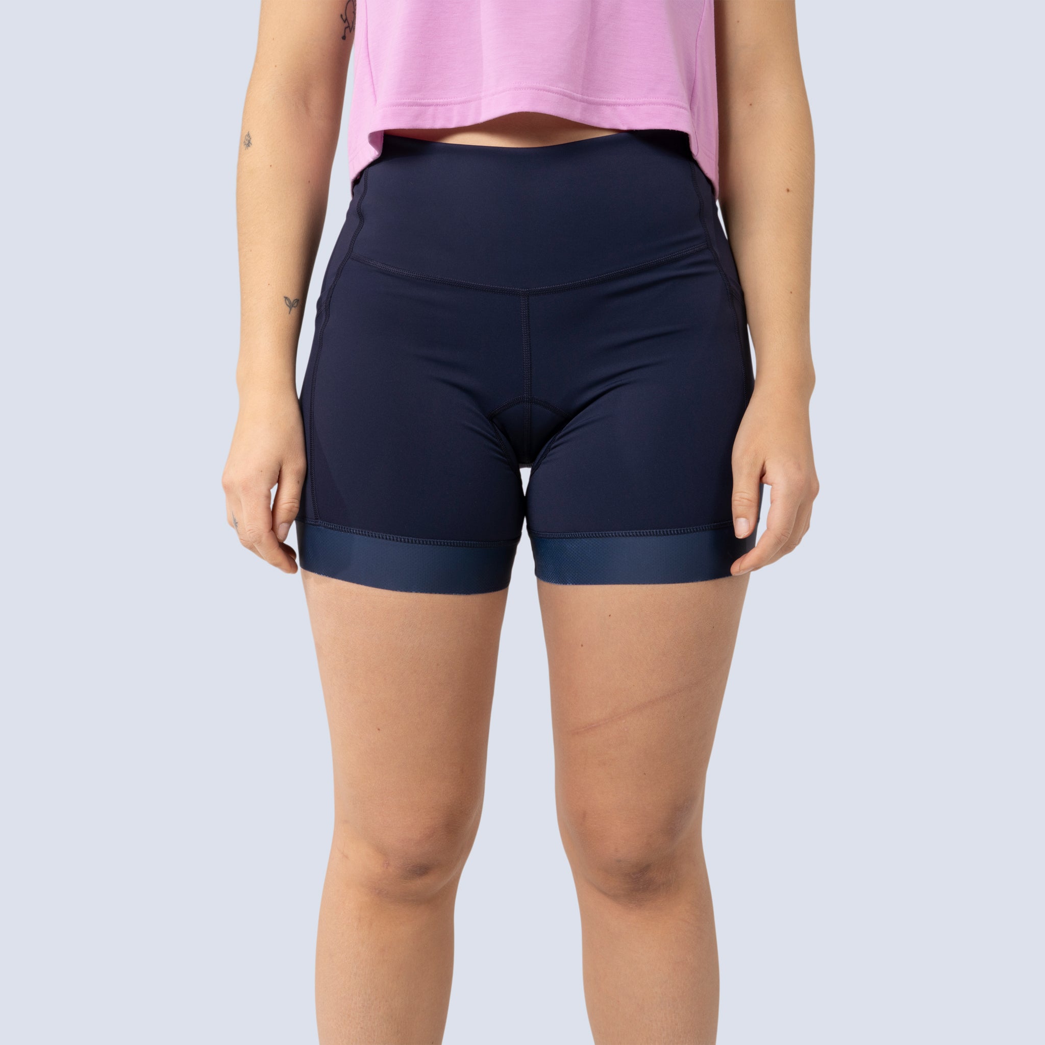 [Midnight] Eleanor Chammy in Midnight, on model front crop view