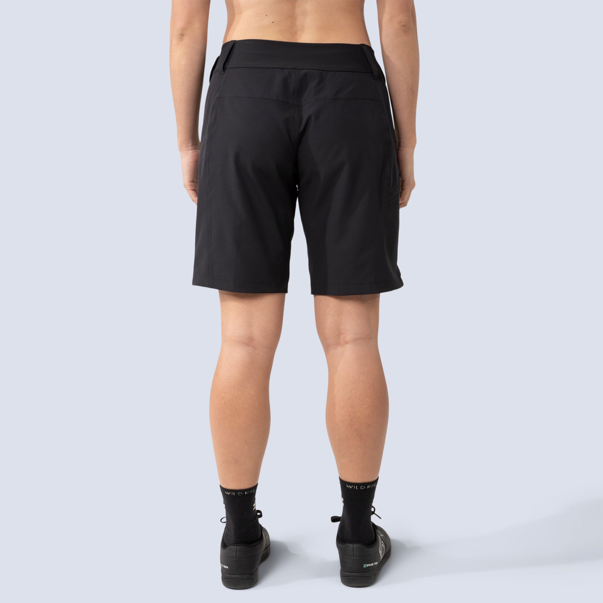 [Black] Riley 10" bike short, black on model back crop view