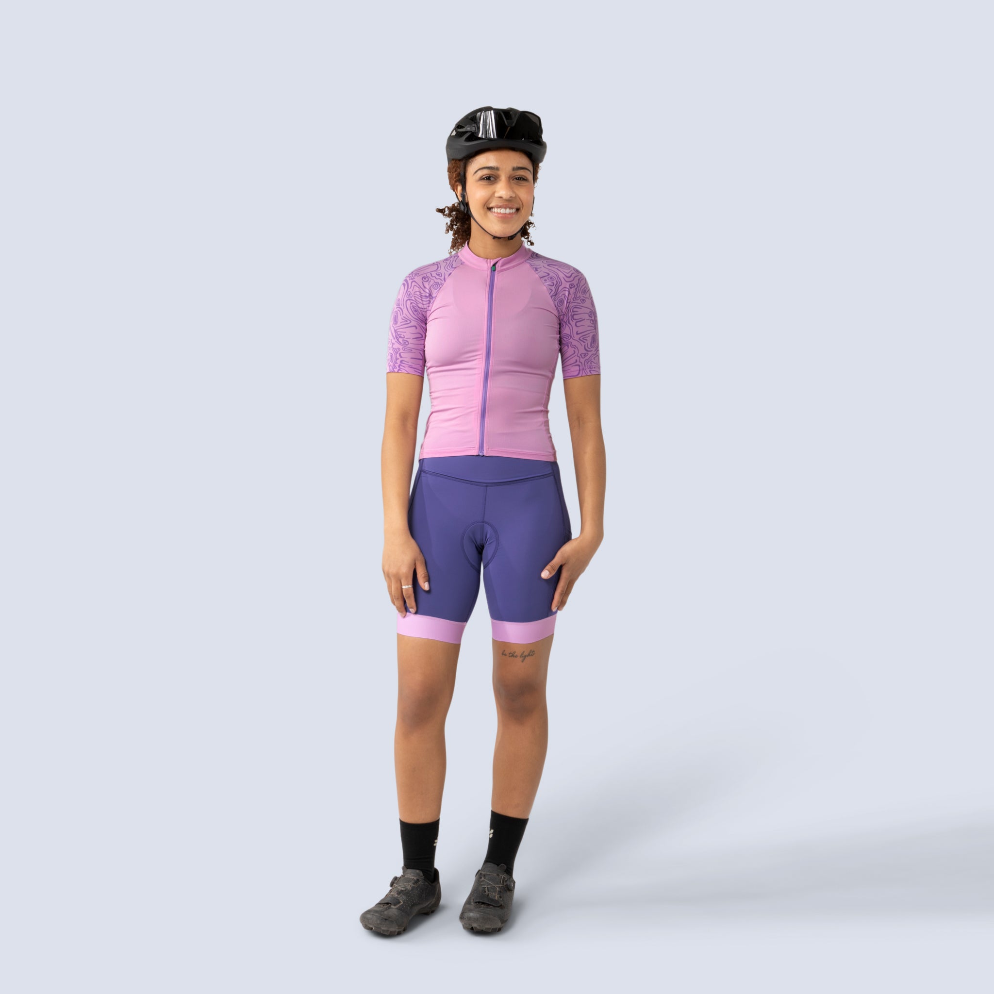 [Alpenglow Wings] Gem Jersey pink front full body view 