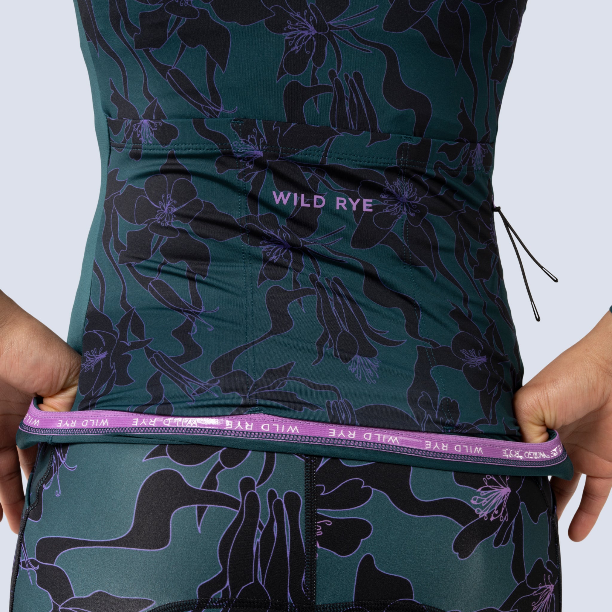 [Spruce Aquila Bloom] Gem longsleeve jersey in spruce aquila bloom, silicone hem grip
