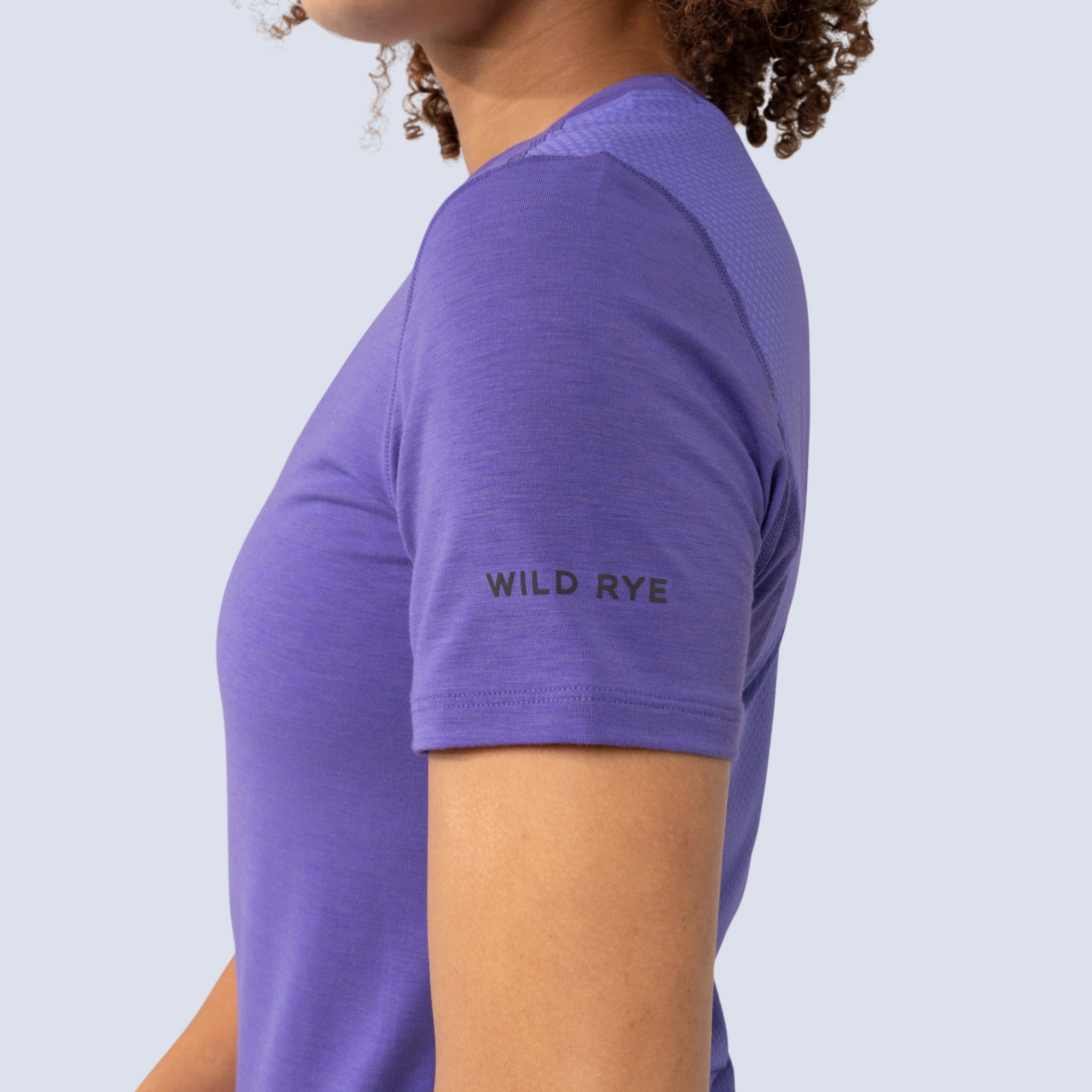 [Iris] Salida Jersey in iris, "wild rye" logo on arm
