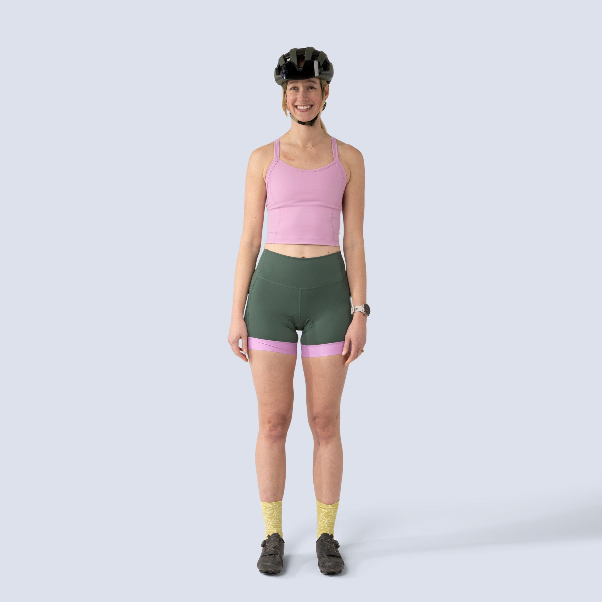 [Slate Green-Alpenglow] Eleanor Chammy in Slate Green-Alpenglow, on model front full body view