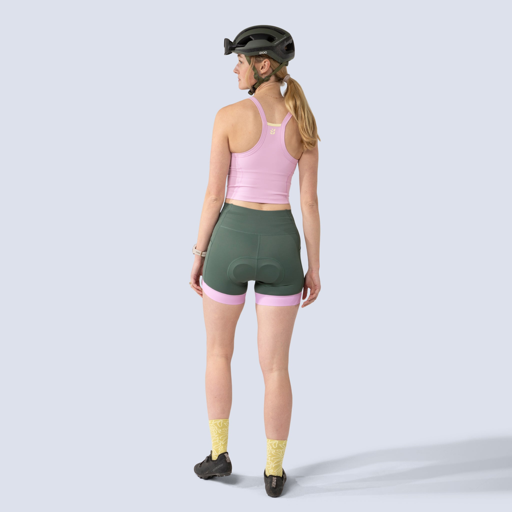 [Slate Green-Alpenglow] Eleanor Chammy in Slate Green-Alpenglow, on model back full body view