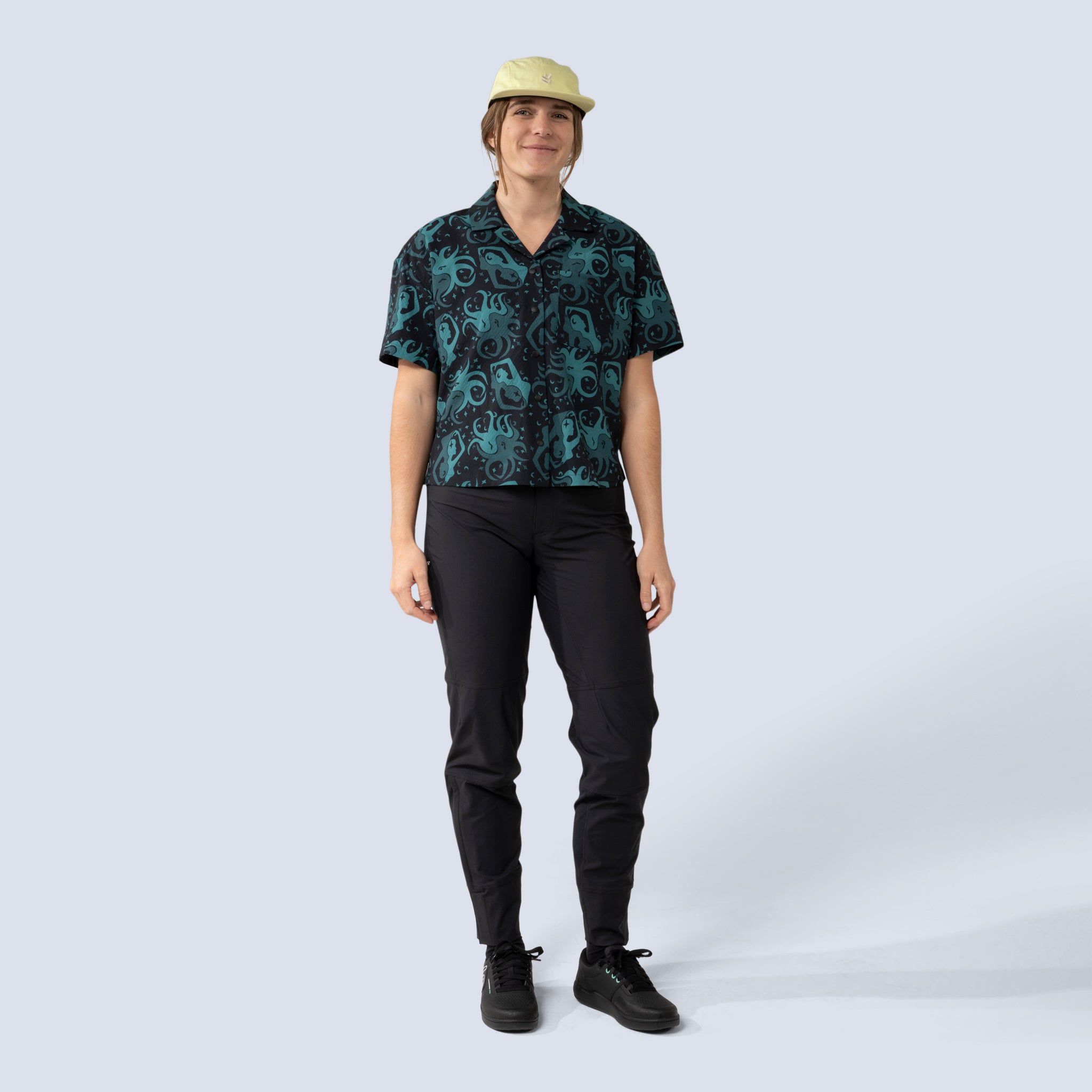 [Dark Reflections] Lil Party shirt Dark Reflections on model front full body view