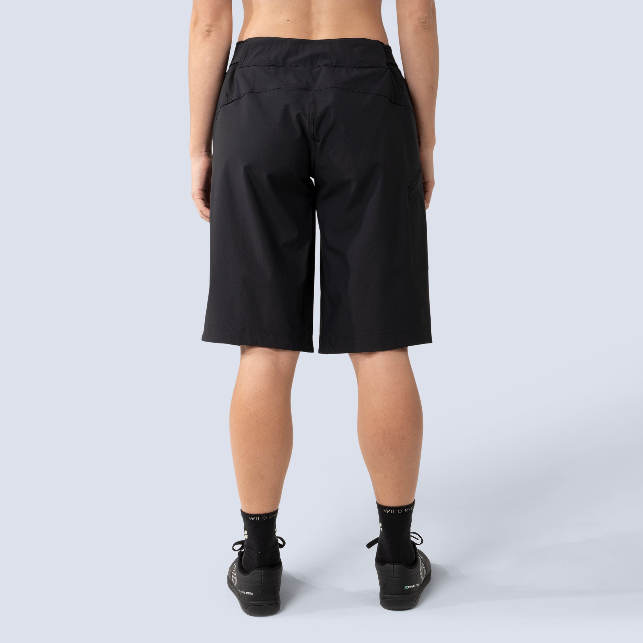 [Black] Frankie 14.75" Short in Black, on model back crop view