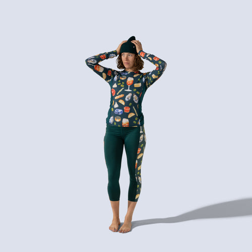 [Spruce Spuntini] Bassett Legging Lite spruce spuntini on model, front full body view