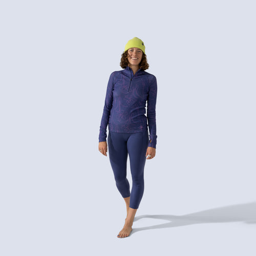 [Storm] Storm blue baselayer legging on model full body view