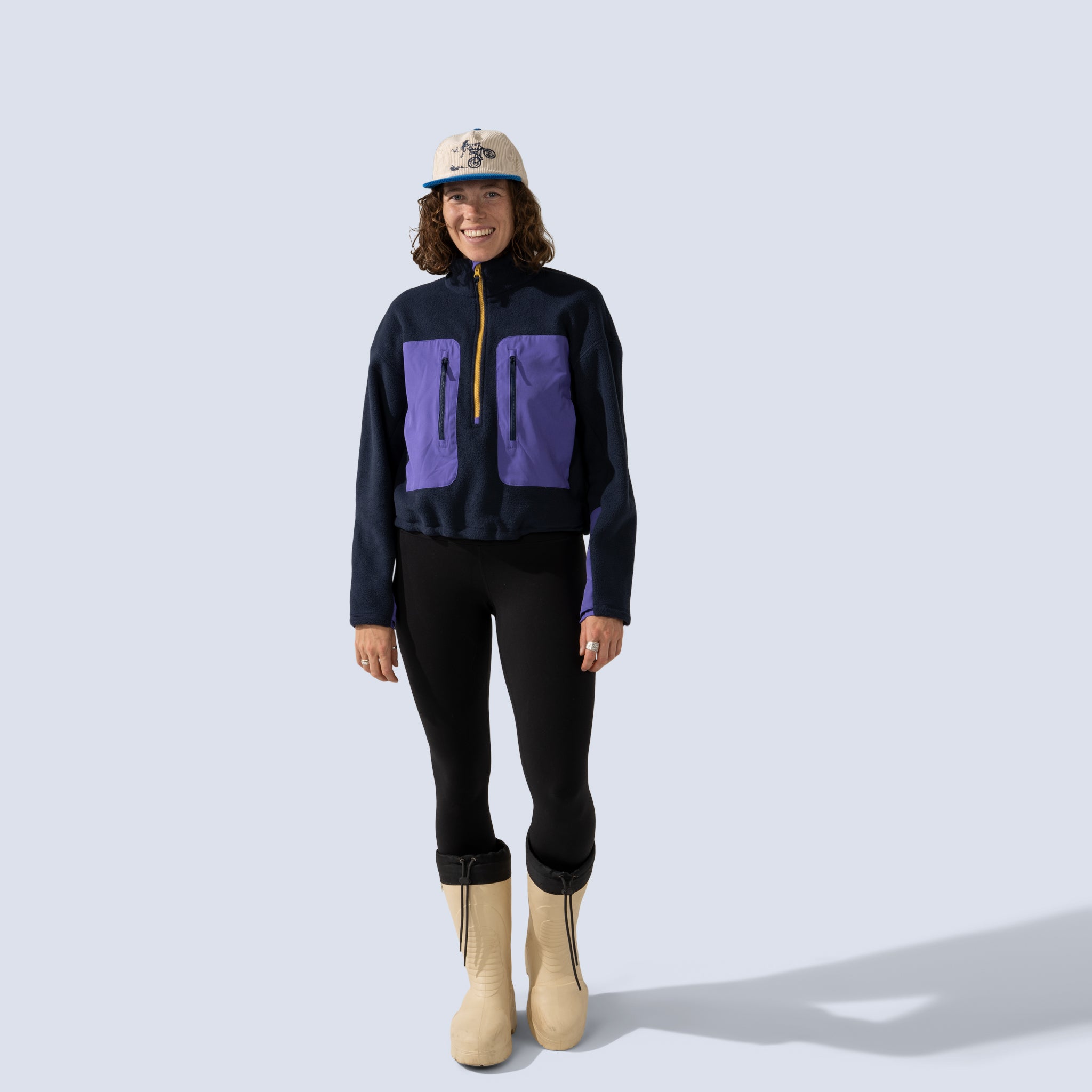 [Midnight] Danner 3/4 Zip Midnight front full body view
