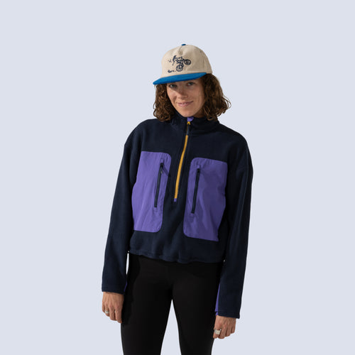 [Midnight] Danner 3/4 Zip Midnight front crop view