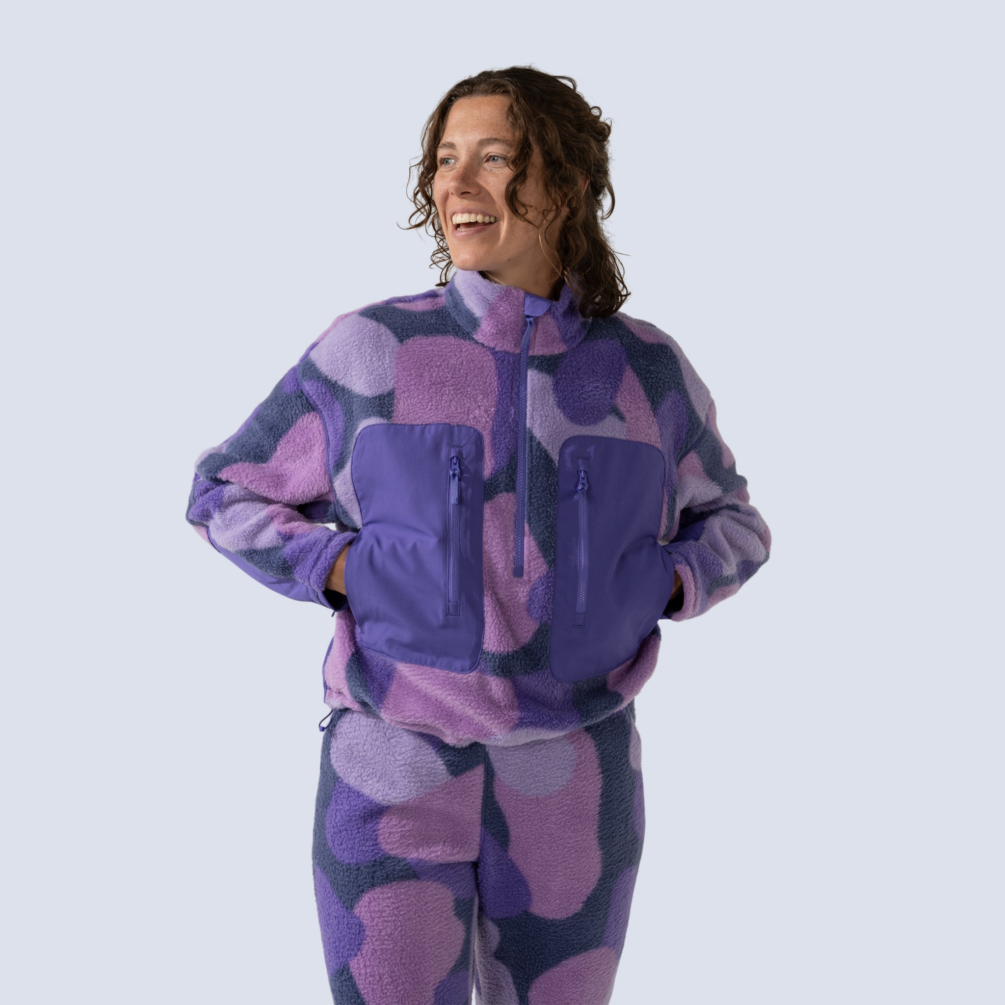 [Grape Expectations] Danner 3/4 Zip grape expectations front crop view